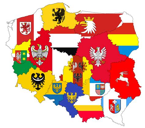 kingdom of poland flag map